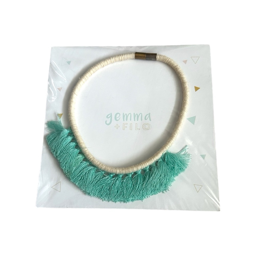Gemma + Filo Green Tassel Necklace